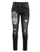 Tigger Motif on Skinny black denim