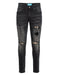 PX Jean with Python snake skin knee patch