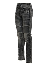 Moto Jean in distressed Black