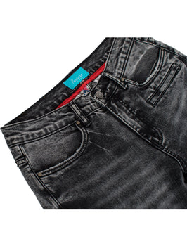 Moto Jean in distressed Black