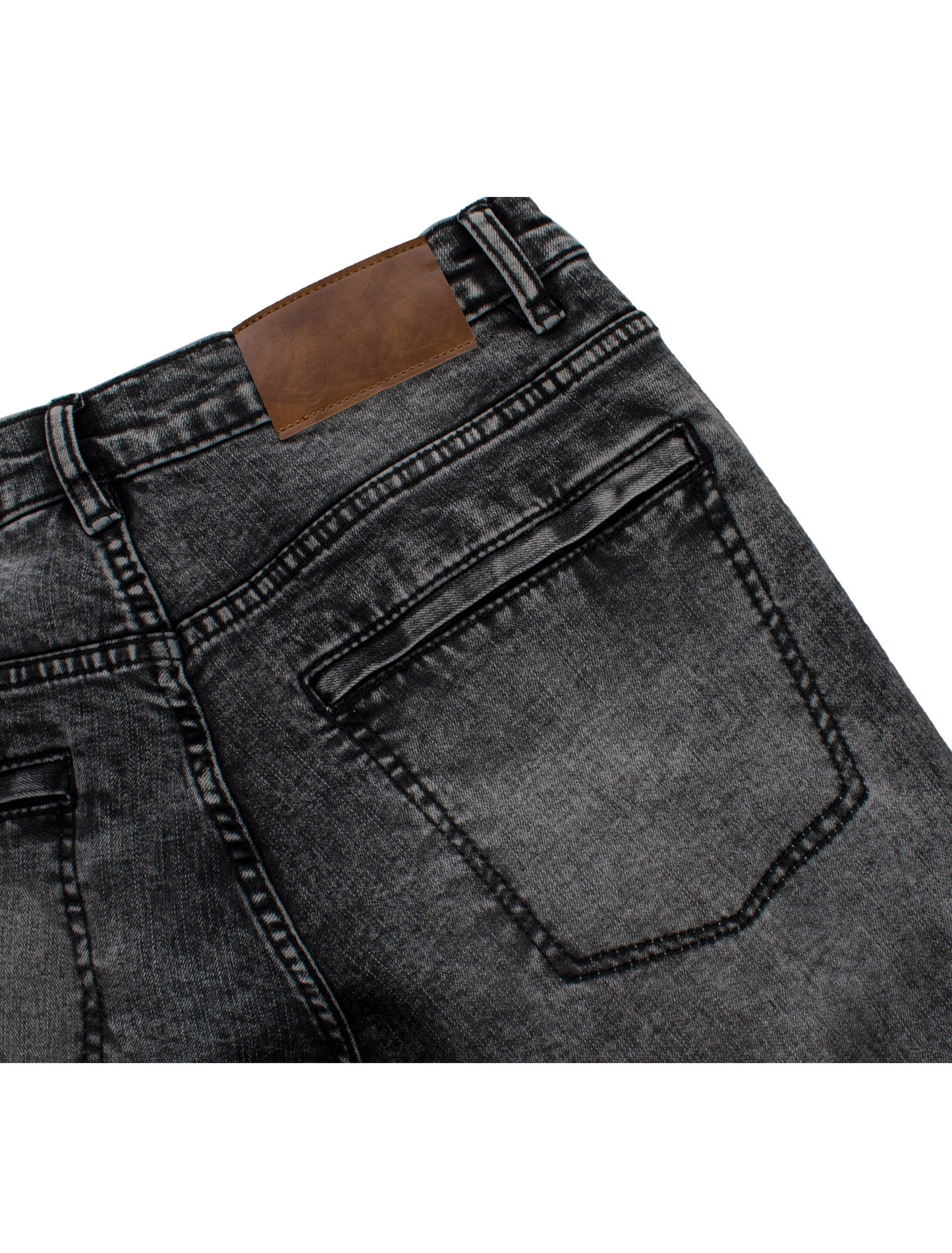 Moto Jean in distressed Black