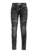 Moto Jean in distressed Black