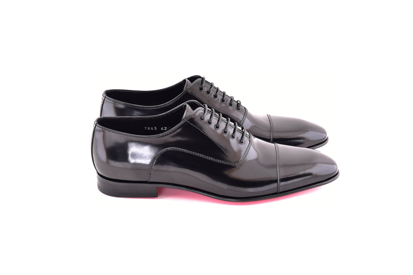 C0001100-7645 Cap toe lace up-Black Luxe leather - Image 2