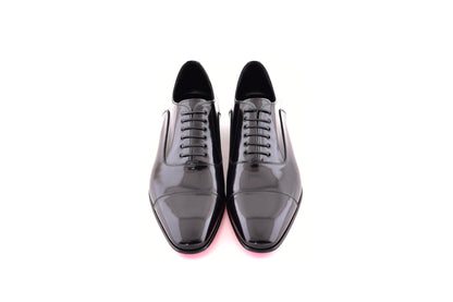 C0001100-7645 Cap toe lace up-Black Luxe leather - Image 4