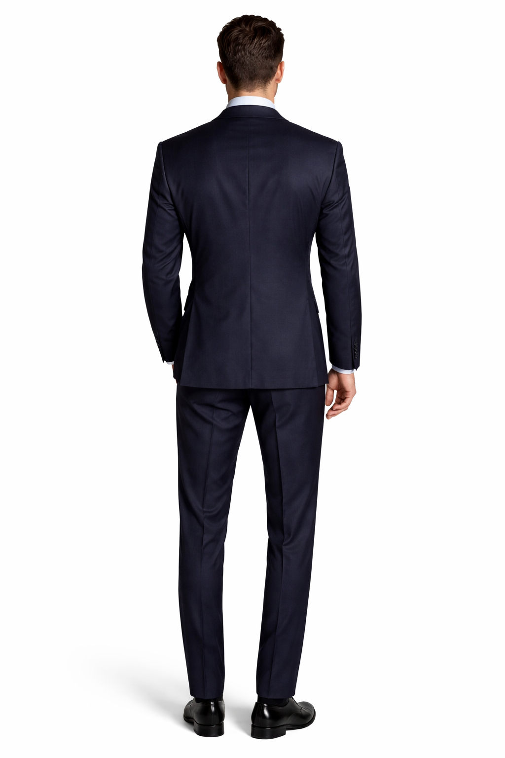 $795 #Zlk4 I Deal Dark Navy Blue Suit For Men Suit Features Classic Three Button 100% Sophisticated Wool - Image 2