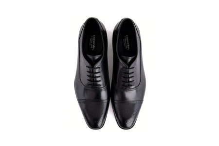 C0001104-7960 Perforated Cap toe lace up- Black