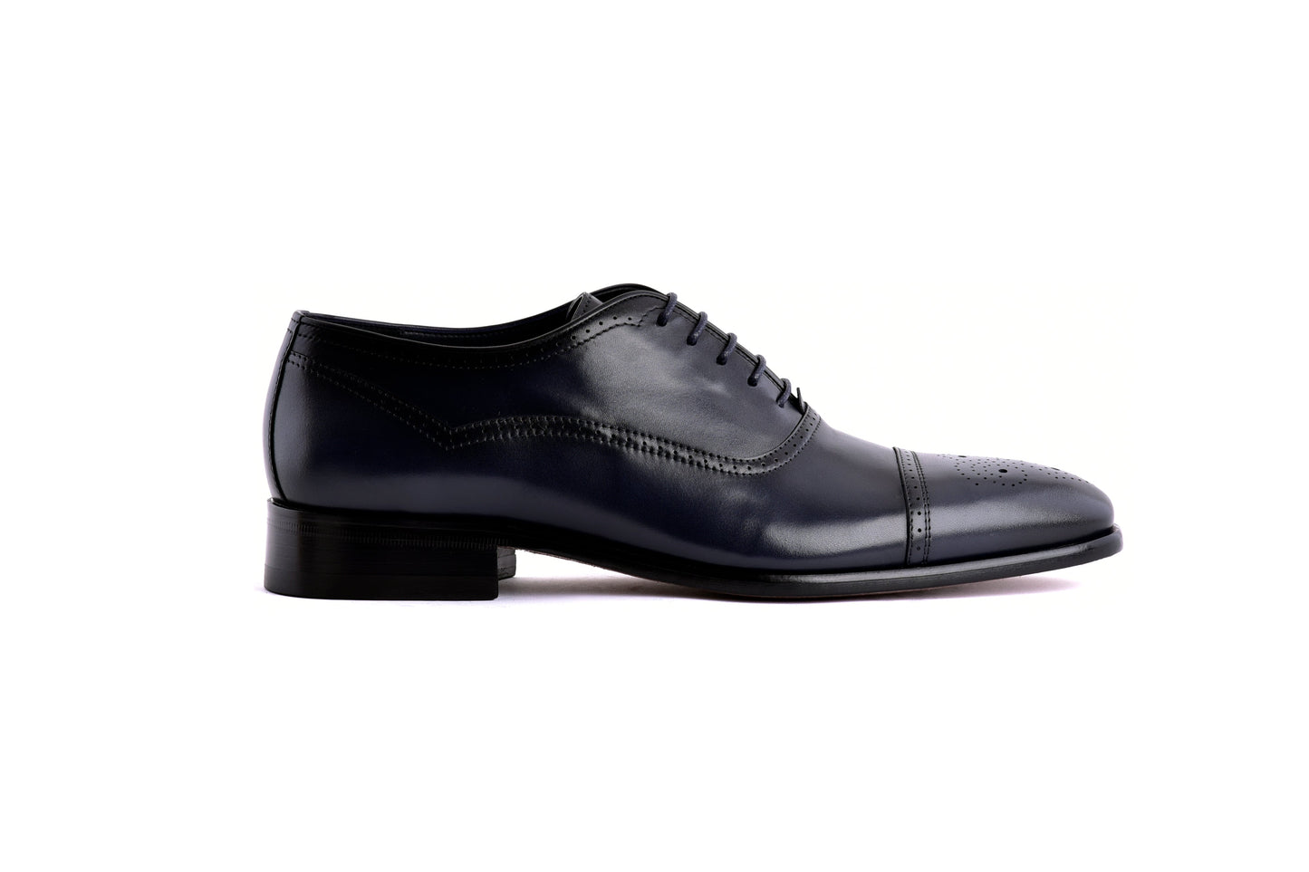 C0001103-7960 Perforated Cap toe lace up- Navy - Image 4