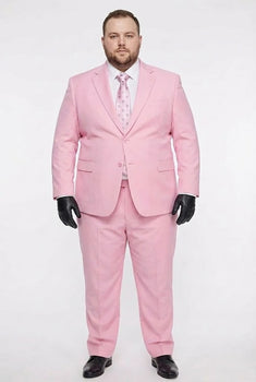 Men’s Pink Two-Piece Suit – Classic Fit Formal Jacket and Tailored Pants