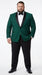 Men’s Emerald Green Tuxedo Jacket with Black Satin Shawl Lapel | Prom Dinner Blazer
