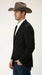 Men’s Black Linen Western Cowboy Blazer – Lightweight Formal Blazer Jacket for Wedding - Country Summer Jacket