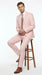 Men’s Light Pink 2 Piece Suit, Formal Dress Suit for Weddings, Prom, Parties, Summer Events Slim Fitted By Vitali