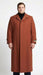 Men’s Full-Length Cognac Overcoat – Premium Wool-Blend Long Dress Coat for Winter and Formal Wear in Rust Brick Color