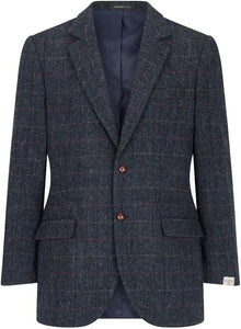 Walker and Hawkes Harris Tweed Blakemore Blazer for Men - Hand-Woven Wool Tweed Jacket with Polyester Lining, Regular Fit