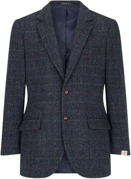 Walker and Hawkes Harris Tweed Blakemore Blazer for Men - Hand-Woven Wool Tweed Jacket with Polyester Lining, Regular Fit