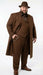 Men’s Brown 1920s Zoot Suit – Long Gangster Mafia Suit Vintage Three-Piece Costume Set Pachuco Style