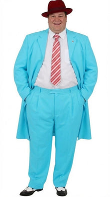 Men’s Sky Blue Long Zoot Suit – Classic 2-Piece Vintage Fashion Set with Long Coat and Pants + Vest in light Blue Color