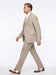 Men’s Light Tan Tweed Great Gatsby 3 Piece Suit – Vintage Vested Wedding Suit, 1920s Classic Formal Outfit Herringbone