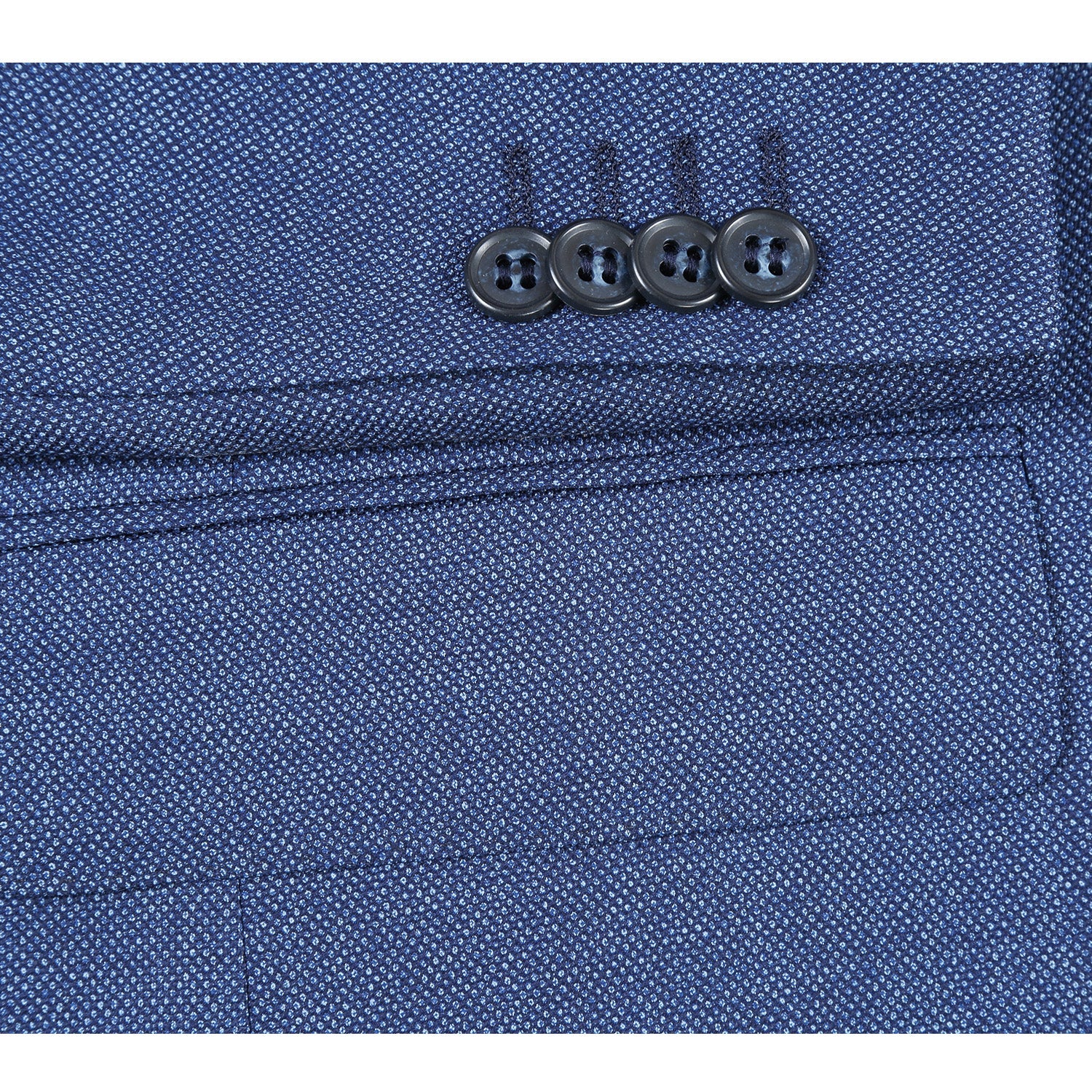 564-6 Men's Classic Fit Wool Blend Suits - Image 7