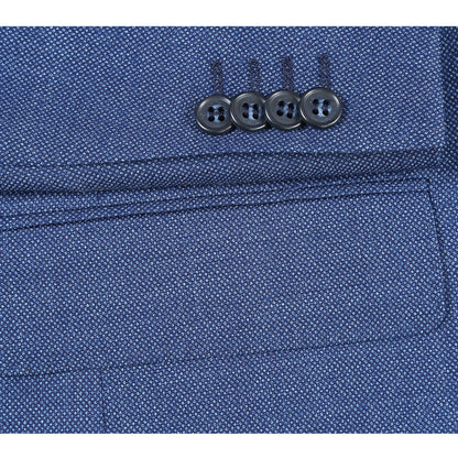 564-6 Men's Classic Fit Wool Blend Suits - Image 7