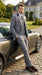 Men’s Light Gray Three Piece Suit with Black Chesterfield Collar  – Classic Formal Wedding and Business Suit Set 1920s Vintage