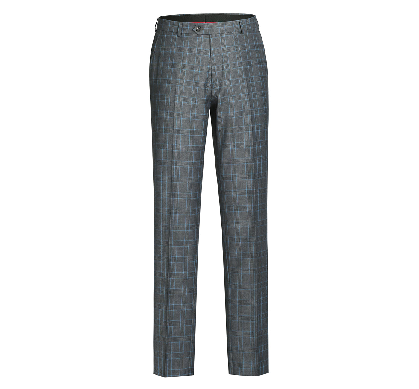 293-5 Men's Two Piece Classic Fit Windowpane Check Dress Suit - Image 7