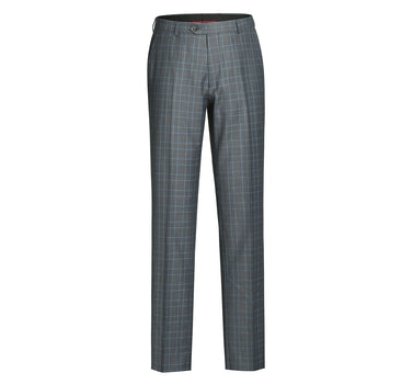 293-5 Men's Two Piece Classic Fit Windowpane Check Dress Suit - Image 7