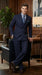 Men's Navy Blue Double Breasted Pinstripe Suit – Modern Fit By rossiman