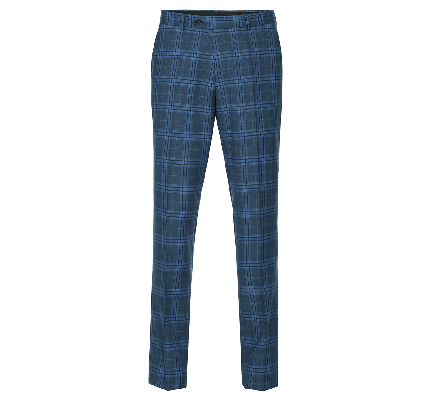 293-4 Men's 2-Piece Slim Fit Notch Lapel Stretch Windowpane Suit - Image 3