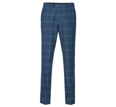 293-4 Men's 2-Piece Slim Fit Notch Lapel Stretch Windowpane Suit - Image 3