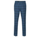 293-4 Men's 2-Piece Slim Fit Notch Lapel Stretch Windowpane Suit