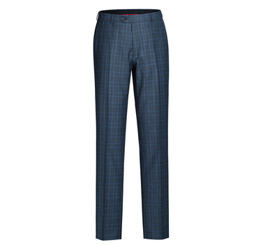 293-6 Men's Two Piece Classic Fit Windowpane Check Dress Suit - Image 7