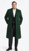 Men’s Hunter Green Full-Length Wool Overcoat – Classic Winter Dress Coat for Formal and Casual Wear Topcoat Mens Wintercoat