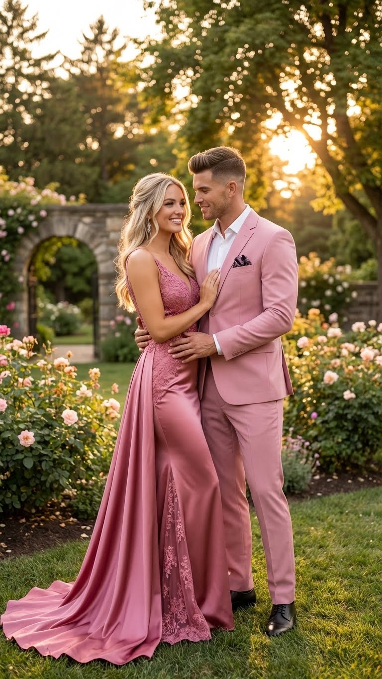 Vitali Brand Men’s Light Pink Formal Suit - Blush Color Modern Fit