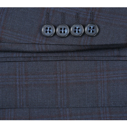 564-5 Men's Slim Fit Wool Suit - Image 7