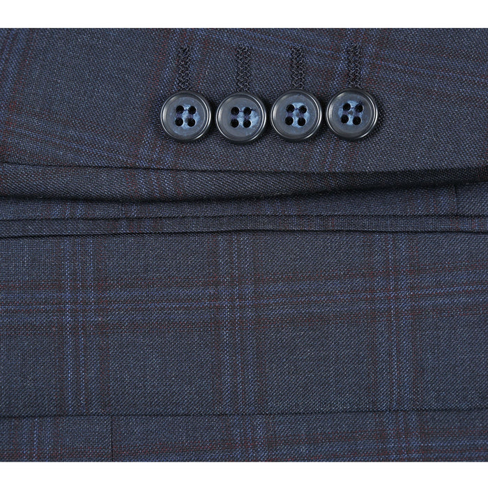 564-5 Men's Slim Fit Wool Suit - Image 7