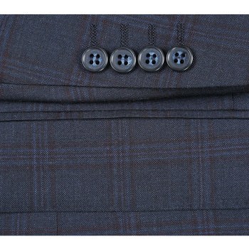 564-5 Men's Slim Fit Wool Suit - Image 7