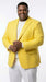 Zacci Brand Men’s Lemon Yellow Blazer Peak Lapel Hopsack Weave – Elegant Formal Blazer Jacket for Wedding, Party, Prom and Smart Casual Wear