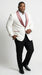 Men’s Ivory and Rose gold Floral Blazer – Elegant Shawl Lapel Formal Blazer Jacket for Wedding, Party, Prom