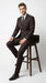 Men’s Tiglio Italian Brown Suit with Two Button Blazer and Matching Pants, Formal Business Wedding Suit