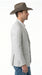 Men’s Very Light Grey - Linen Western Cowboy Blazer, Formal Sport Coat for Weddings, Parties, Country Events, and Casual Dress Wear in Ice Ash Color