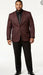 Men’s Burgundy Paisley Blazer Sport Coat – Velvet Dinner Jacket floral in Maroon Wine Color Ultra Slim Fit Smoking Jacket