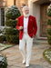 Men’s Red Velvet Blazer Santa Clauses Tim Allen Inspired Jacket – Festive Christmas Party Blazer, Holiday Costume Jacket Christmas New Year