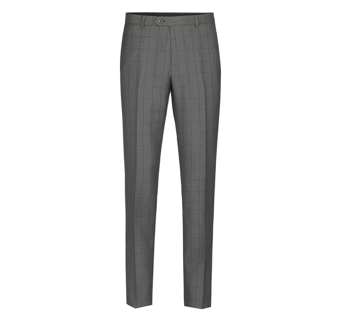 292-2 Men's Two Piece Classic Fit Windowpane Check Dress Suit - Image 4