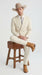 Men’s Tan Linen Cowboy Suit, Double Breasted Western Wedding Formal Western Suit Country style in Beige Tan Color