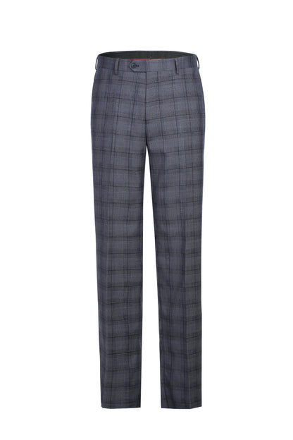 293-30 Men's Classic Fit Checked Suits - Image 7