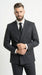 Men’s Black Pinstripe Double Breasted Suit – Classic Formal Business Suit Office and Evening Wear Modern Fit Conservative pattern