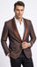Men’s Light Brown Paisley Tuxedo Jacket, Wedding Prom Dinner Blazer with Satin Shawl Lapel