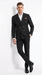 Men's Black Pinstripe Tuxedo Suit – Classic  & 1920s Gangster Formal Wear Vintage 1940s 1930s Look