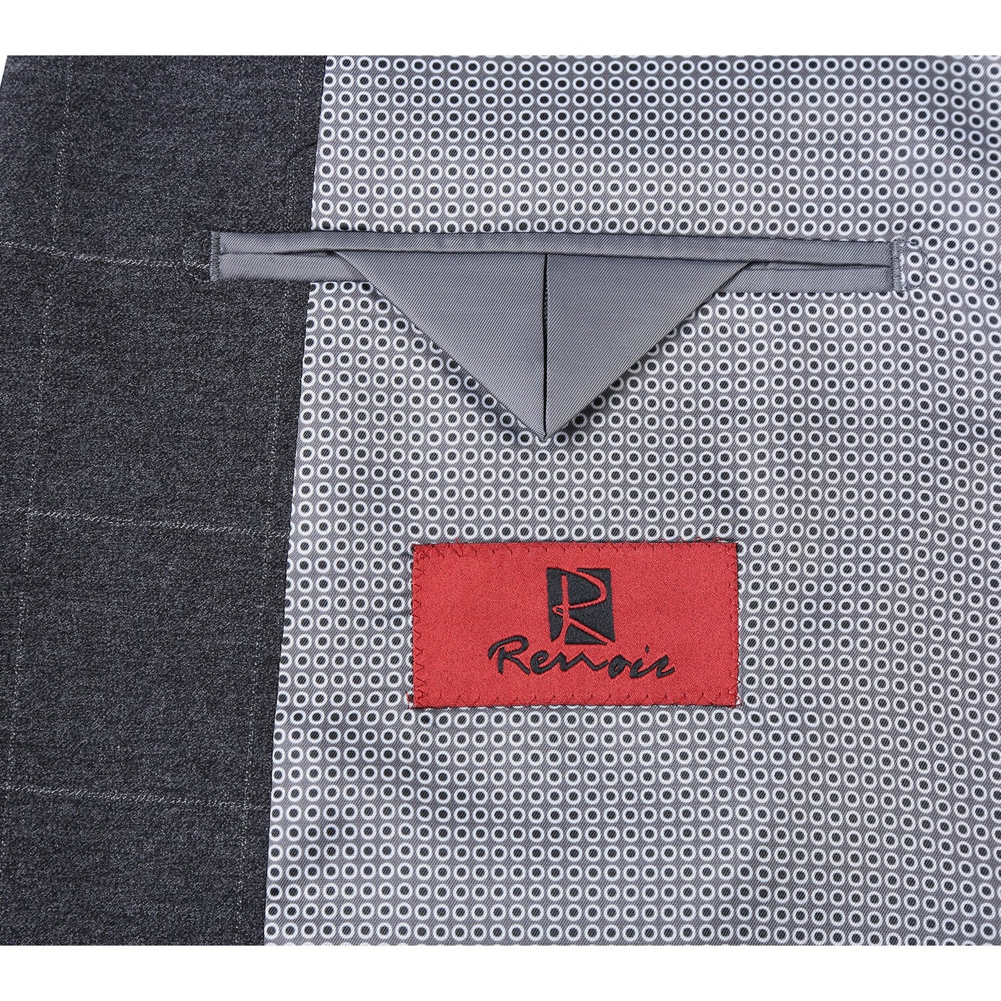 293-31 Men's Slim Fit Checked Suits - Image 5