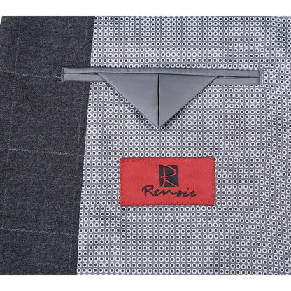 293-31 Men's Slim Fit Checked Suits - Image 5